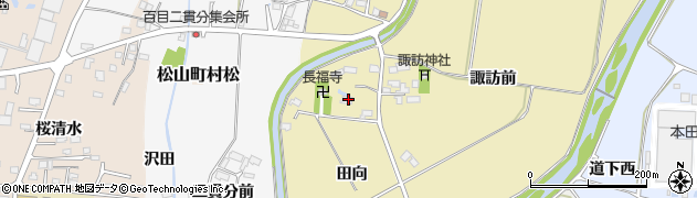 福島県喜多方市岩月町大都前田周辺の地図