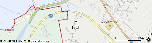 福島県川俣町（伊達郡）鶴沢（向田）周辺の地図