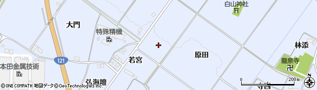 福島県喜多方市岩月町宮津（原田）周辺の地図