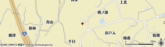 福島県福島市松川町金沢長峯周辺の地図