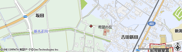 新潟県田上町（南蒲原郡）坂田周辺の地図