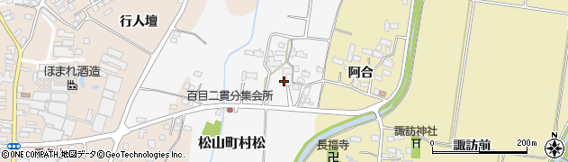 福島県喜多方市松山町鳥見山百目北周辺の地図