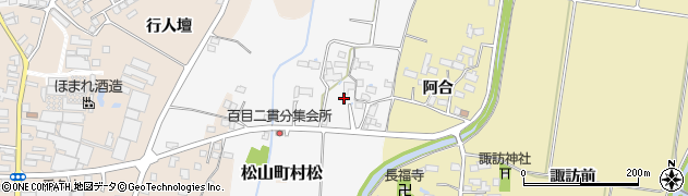 福島県喜多方市松山町鳥見山（百目北）周辺の地図
