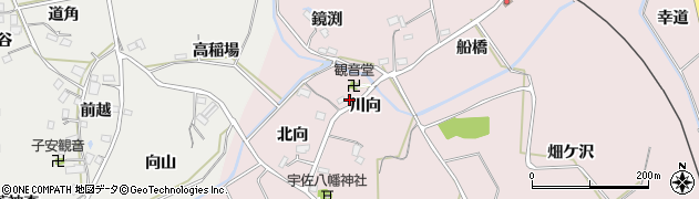 福島県福島市松川町浅川（川向）周辺の地図