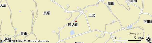 福島県福島市松川町金沢（熊ノ浦）周辺の地図