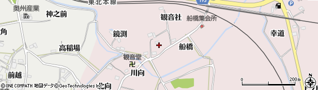 福島県福島市松川町浅川船橋周辺の地図