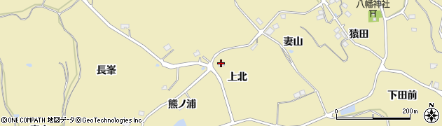 福島県福島市松川町金沢（上北）周辺の地図