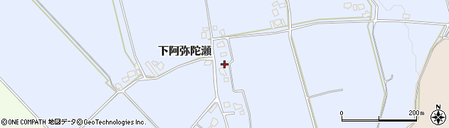 新潟県五泉市下阿弥陀瀬周辺の地図