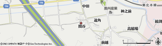 福島県福島市松川町関谷（関谷）周辺の地図