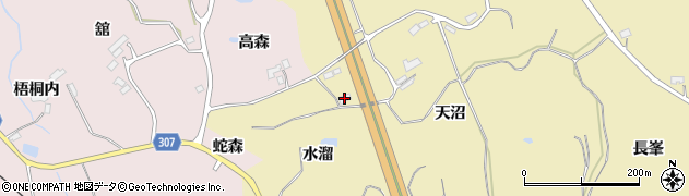 福島県福島市松川町金沢（水溜）周辺の地図