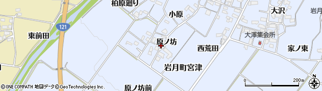 福島県喜多方市岩月町宮津原ノ坊周辺の地図