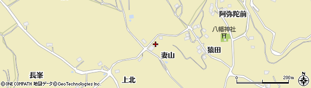 福島県福島市松川町金沢妻山周辺の地図