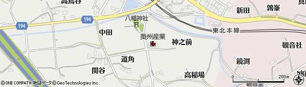 福島県福島市松川町関谷神之前周辺の地図