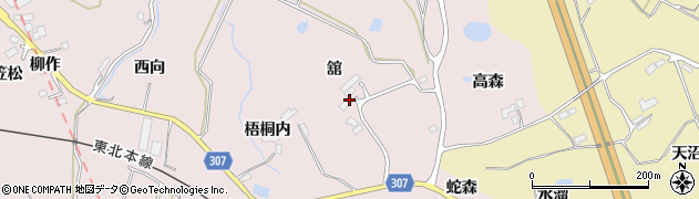 福島県福島市松川町浅川舘周辺の地図