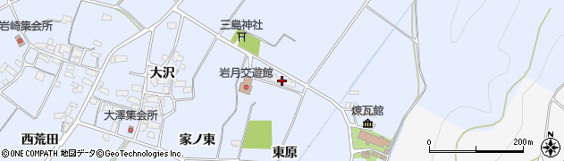 福島県喜多方市岩月町宮津東原周辺の地図