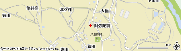 福島県福島市松川町金沢阿弥陀前周辺の地図