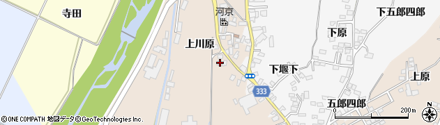 福島県喜多方市松山町村松（上川原）周辺の地図