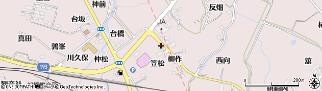 福島県福島市松川町浅川笠松周辺の地図