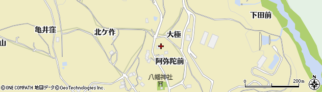 福島県福島市松川町金沢（大極）周辺の地図