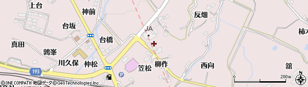 福島県福島市松川町浅川柳作周辺の地図