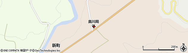 奥川郵便局周辺の地図