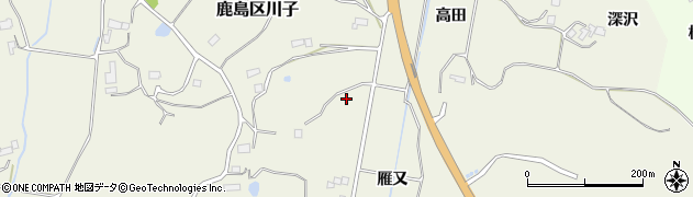 福島県南相馬市鹿島区川子（宮田）周辺の地図