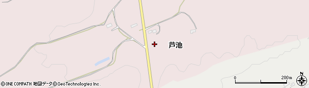 福島県福島市平石（芦池）周辺の地図
