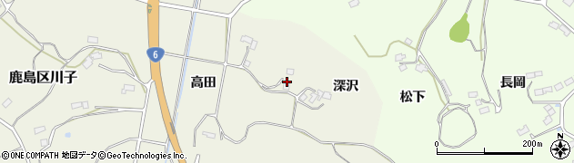 福島県南相馬市鹿島区川子（深沢）周辺の地図