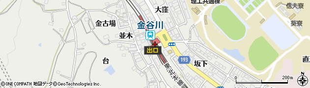 金谷川駅周辺の地図