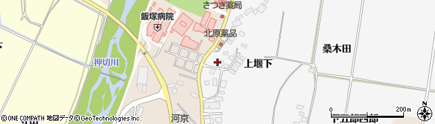 福島県喜多方市松山町鳥見山（上堰下）周辺の地図