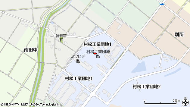〒959-1739 新潟県五泉市村松工業団地の地図