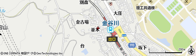 福島県福島市松川町関谷並木周辺の地図