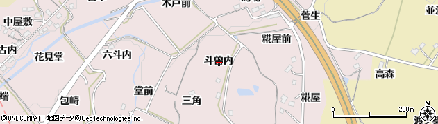 福島県福島市松川町浅川斗曽内周辺の地図