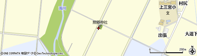 福島県喜多方市上三宮町上三宮（下松原）周辺の地図