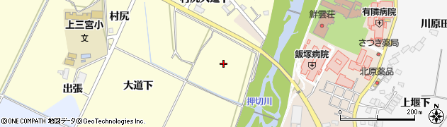 福島県喜多方市上三宮町上三宮（寺田）周辺の地図