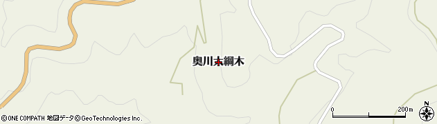福島県西会津町（耶麻郡）奥川大字大綱木周辺の地図