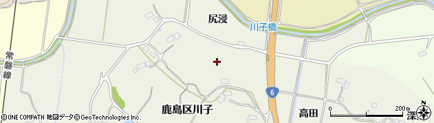 福島県南相馬市鹿島区川子（内田）周辺の地図