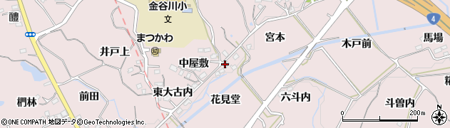 福島県福島市松川町浅川（花見堂）周辺の地図
