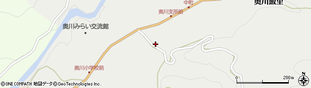 福島県西会津町（耶麻郡）奥川大字飯里（中村）周辺の地図