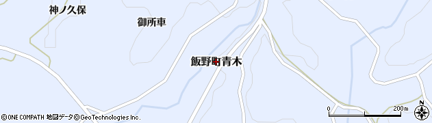 福島県福島市飯野町青木周辺の地図