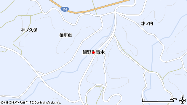 〒960-1303 福島県福島市飯野町青木の地図