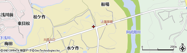 福島県福島市松川町金沢外大貝周辺の地図