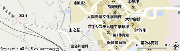 福島県福島市松川町関谷羽山岳周辺の地図