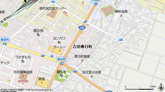 〒959-0216 新潟県燕市吉田春日町の地図