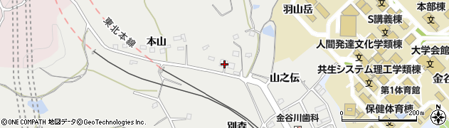 福島県福島市松川町関谷（藤窪）周辺の地図