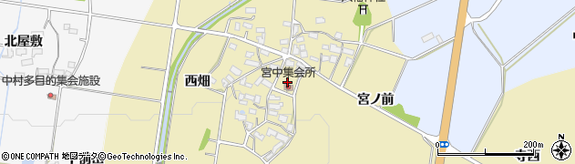 福島県喜多方市岩月町大都周辺の地図
