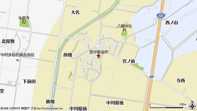 〒966-0005 福島県喜多方市岩月町大都の地図