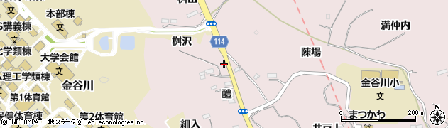 福島県福島市松川町浅川桝沢周辺の地図