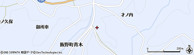 福島県福島市飯野町青木（向小武木）周辺の地図
