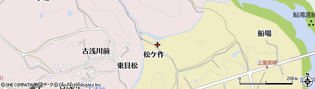 福島県福島市松川町金沢（松ケ作）周辺の地図
